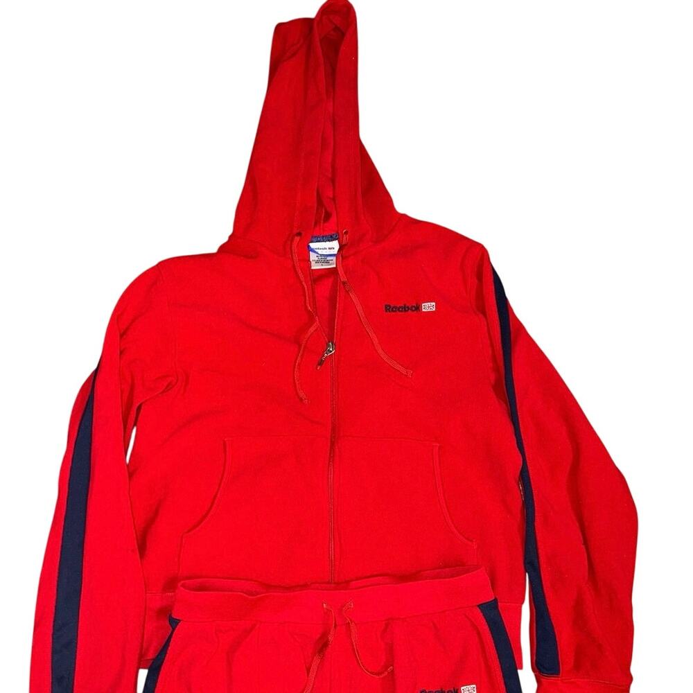 Reebok Vintage track suit in red and blue size Large